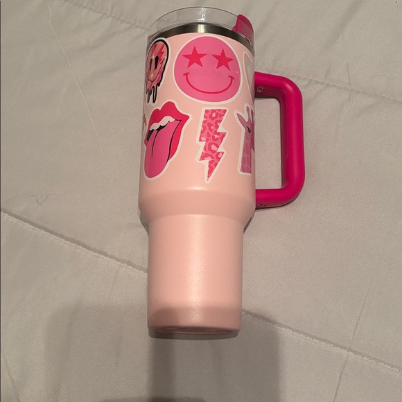 Stanley Pink Travel Mug with Handle - Picture 2 of 7